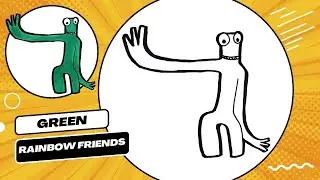 Comó dibujar a Green Raisinf Hand de Rainbow friends | Facil | Dibujos para niños