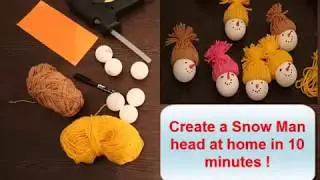 Create a Snow Man head at home in 5 minutes !