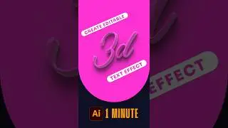 Editable 3d Text Effect in Adobe Illustrator #adobeillustrator