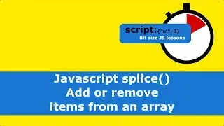 Javascript splice() - Add or remove items from an array