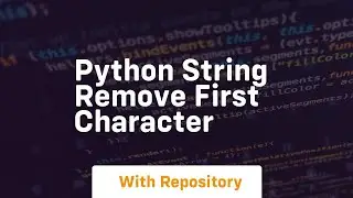 python string remove first character