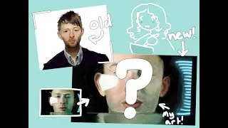 Realistic painting of Thom Yorke - no surprises music video on procreate! New vs old at the end :)