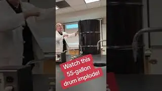 55-gallon drum implosion #shorts