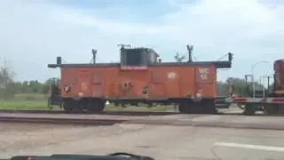 WC remote control caboose pushes iron ore train into Escanaba, Michiagn