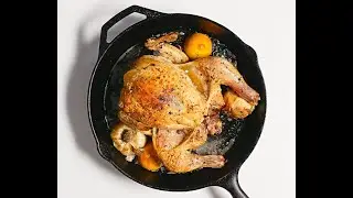 Жареный цыпленок с лимоном и чесноком