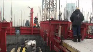 Демонтаж скользящей опалубки