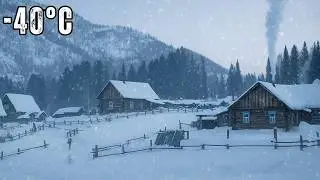 Surviving Deep Snow in Bashkir Village: A Day in the Life of an Elderly Couple. Russia