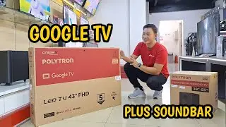 GOOGLE TV PLUS SOUNDBAR, REVIEW TV POLYTRON PLD 43BG9058 Cinemax Soundbar