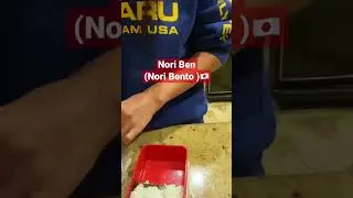 Nori Bento, Lunch box with Rice layered with bonito flakes mixture, Nori, and rice