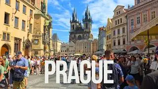 PRAGUE CZECH REPUBLIC Walking Tour 4K - Charles Bridge, Castles and Historic Streets