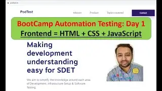 Day 1: BootCamp Learn Automation Testing | Frontend = HTML + CSS + JS