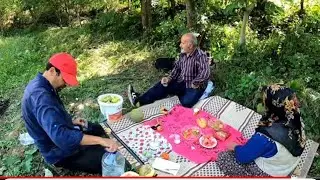 BAĞ BAHÇE KAVUN 🍈 KARPUZ  🍅 SEMAVERDE ÇAY  TAZE FASULYE KÖYDE YAŞAM