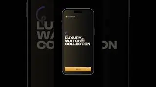 Figma Luxury Watch E-commerce App UI Design #shorts