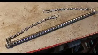 Как сделать турник на цепях и штангу (два в одном )