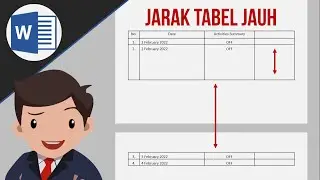 Cara mengatasi jarak Tabel di Ms Word