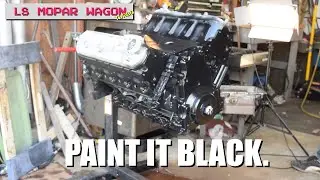 LS engine long-block cleanup and paint