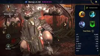 Raid Shadow Legends Hero Showcase Norog lv 60