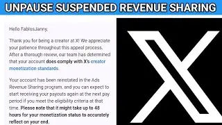 HOW TO UNPAUSE AND RECOVER ADS REVENUE SHARING ON X FORMERLY TWITTER