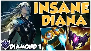 GODLIKE DIANA 1v9 AND HARD CARRY YOUR GAMES WITH THIS BUILD!!