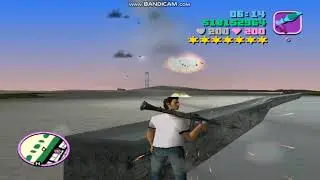 GTA Vice City Modded - 7 Stars Wanted Level (Weird Exploding Hunter Glitch)
