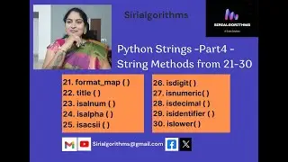 13. Python String methods - Part 4 - 21 to 30