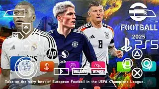 eFootball PES 2025 PPSSPP New Patch Season Update Faces & Transfer Camera Normal Best Gtaphics