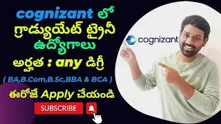 COGNIZANT JOBS|| Graduate Trainee || BPO jobs || Customer Service Jobs || IT Jobs || Degree Jobs||