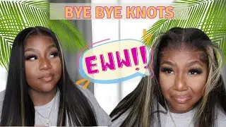 MUST SEE 👀 BEAUTIFUL  READY TO WEAR BYE BYE KNOTS CLOSURE WIG || 7X5 GLUELESS  UNICE HAIR
