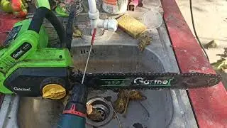Sharpening a chain with your own hands (using a screwdriver)