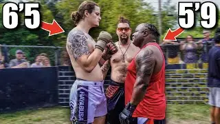 TALL KICKBOXER ACCEPTS CHALLENGE FROM OLD BODY BUILDER!!! | MOE 40 vs MIKE