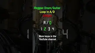 Reggae Drum/Guitar Loop in A/D - 154bpm #reggae #musicpractice #drumbeat