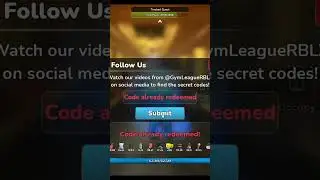 ROBLOX GYM LEAGUE CODES - GYM LEAGUE NEW CODES #shorts