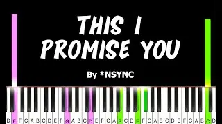 This I Promise You by *NSYNC synthesia piano tutorial + sheet music + lyrics