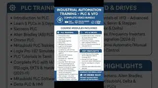 ⚙️ Industrial Automation Training – PLC & VFD Complete Video Bundle 