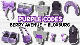 PURPLE ACCESSORIES, HAIRS, SHOES & CLOTHES CODES FOR BERRY AVENUE & BLOXBURG 💜✨