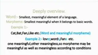 Morph vs word |difference b/w morph & word|The Language Lab|