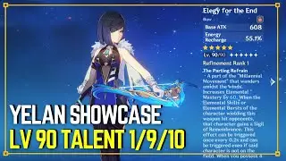 Yelan C0 LV 90 Elegy for the End Showcase - Genshin Impact