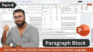 Paragraph Block - Use Paragraph Settings Power Point | Learn PowerPoint in Hindi Part - 4