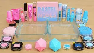 Pink vs Blue - Mixing Makeup Eyeshadow Into Slime ASMR