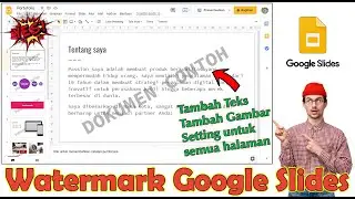 Harus Nyoba, CARA MEMBUAT WATERMARK FOTO TEKS DI GOOGLE SLIDE