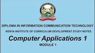 KNEC ICT Notes_Computer Application 1