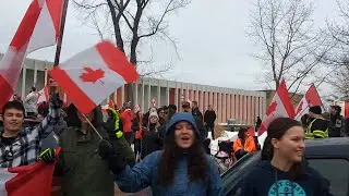 Fredericton Protest in support of #TruckersForFreedom2022 (Feb12, 2022)