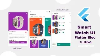 Flutter UI Design | Bloc state management and Hive database | Smart watch UI.