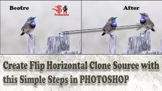 Create a Flip Horizontal Clone Source with this Simple Steps in Photoshop || Clone tool ||