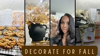 FALL SHOP WITH ME - FALL DECOR - OATMEAL RAISIN COOKIES - DECORATE WITH ME