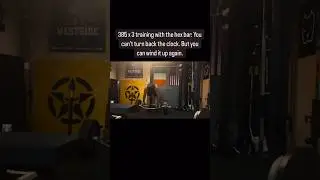 Older athletes can’t turn back the clock. But you can wind it up again. 3rd set 385 x 3 with hex bar