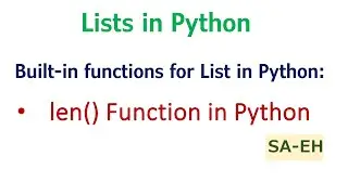 len() in Python | Python List len() function | CBSE | Python len() with example | built-in function