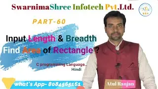 Input length and breadth find Area of Rectangle in c program.