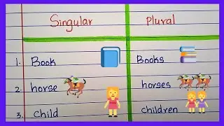 singular and plural//Singular and plural words | 20 Singular and plural | Singular and Plural nouns