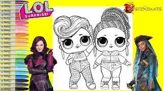 LOL Surprise Dolls Repainted as Disney Descendants Mal and Uma LOL Surprise Makeover